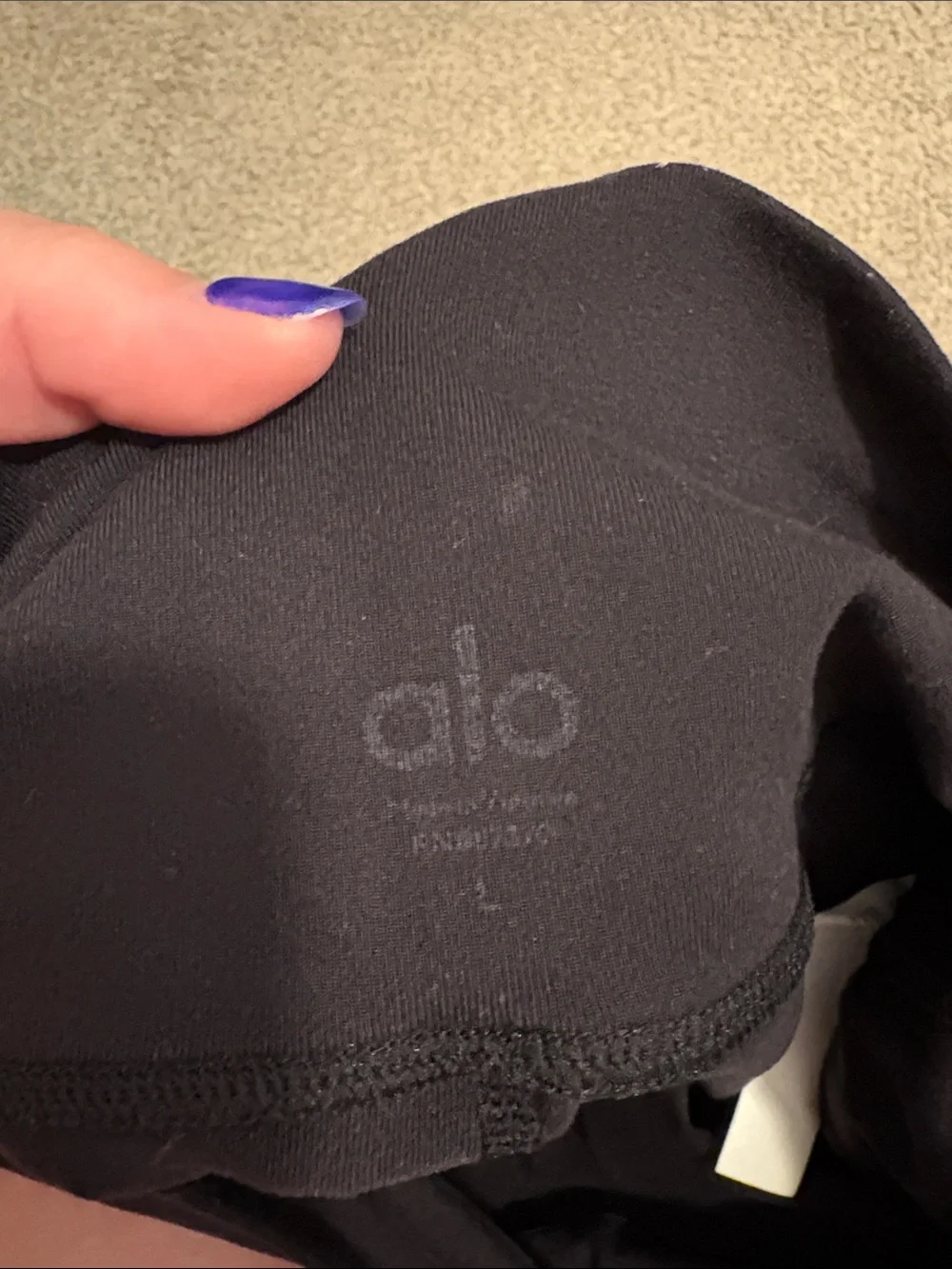 ALO Yoga Black High-Waist Leggings with Logo